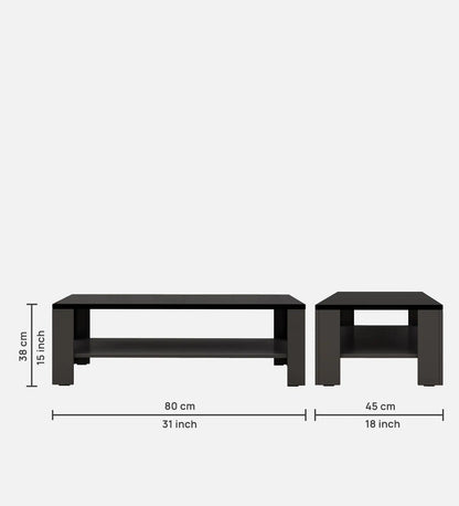 Orca Coffee Table in Black & Dark Grey Colour