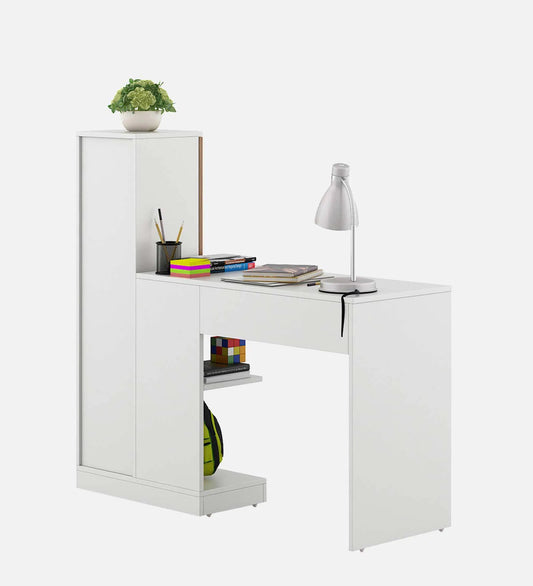 Troy Writing Table In White & Oak Finish